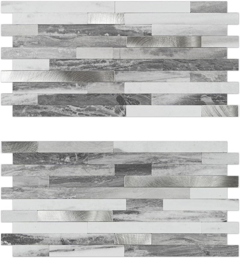 V-MOZZA Peel and Stick Backsplash, 20-Sheet Peel and Stick Tiles 12.1" x 5.9" Stick on Backsplash PVC Wall Tile for Kitchen Fireplace - Image 1